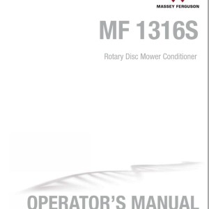 Massey Ferguson 1316S Operators Manual 700750345B