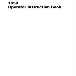 Massey Ferguson 1359 Operators Manual 700726920A