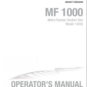 Massey Ferguson 1435K Operators Manual 9971395MFB
