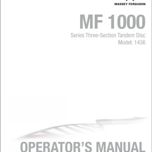 Massey Ferguson 1435K Operators Manual 9971402MFC