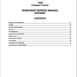Massey Ferguson 1660 Workshop Service Manual 4283388M1