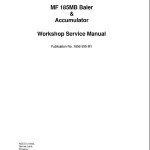 Massey Ferguson 185MB Workshop Service Manual 1856995M1