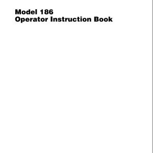 Massey Ferguson 186 Operators Manual 700722643A