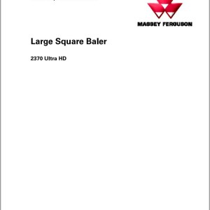 Massey Ferguson 2370 Ultra HD Workshop Service Manual 4283615M2