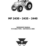 Massey Ferguson 2430 2435 2440 Workshop Manual 3681774M1