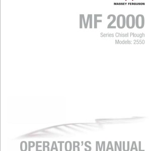 Massey Ferguson 2550 Operators Manual 9971457MFA