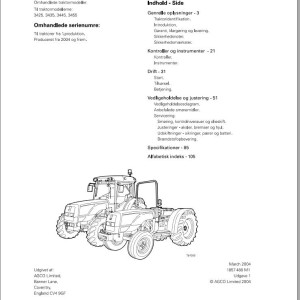Massey Ferguson 3425 3435 3445 3455 Operators Manual 1857488M1 DA