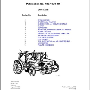 Massey Ferguson 4200 Series Repair Time Schedule 1857070M4