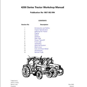Massey Ferguson 4200 Series Workshop Service Manual 1857053M4