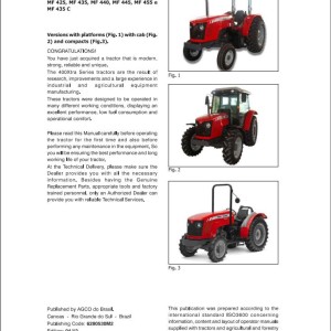 Massey Ferguson 425 435 440 445 455 435C Operation Manual 6280530M2