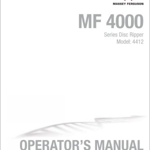 Massey Ferguson 4412 Operators Manual 9971039MFG