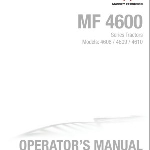 Massey Ferguson 4608 4609 4610 Operators Manual 4283494M5