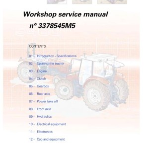 Massey Ferguson 5425 to 5470 Workshop Service Manual 3378545M5