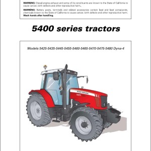 Massey Ferguson 5425 to 5480 Dyna-4 Operators Manual 4315780M2