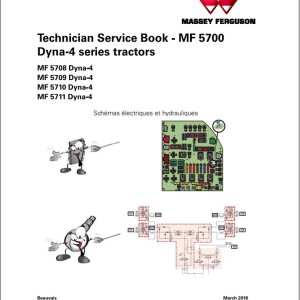 Massey Ferguson 5708 5709 5710 5711 Dyna-4 Technician Sevice Book ACT0046280