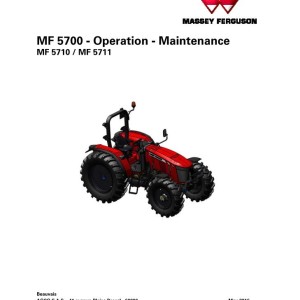 Massey Ferguson 5710 5711 Operators Manual