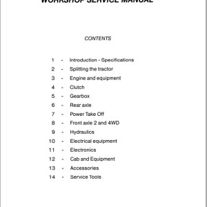 Massey Ferguson 6110 to 6190 Workshop Service Manual
