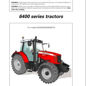 Massey Ferguson 6445 6455 6460 6470 Operators Manual