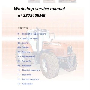 Massey Ferguson 6445 to 6499 Workshop Service Manual 3378405M5