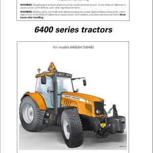 Massey Ferguson 6465 6475 6480 Operators Manual 4315582M1