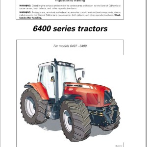Massey Ferguson 6497 6499 Operators Manual