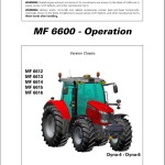 Massey Ferguson 6612 to 6616 Dyna 4 6 Operators Manual 7060458M1