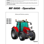 Massey Ferguson 6613 6614 6615 6616 Dyna6 Operation Manual 7060504M1