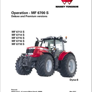 Massey Ferguson 6713S to 6718S Dyna6 Operation Manual