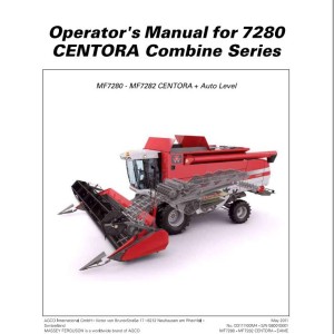Massey Ferguson 7280 7282 CENTORA Operators Manual