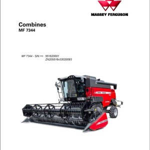 Massey Ferguson 7344 Workshop Service Manual LA327326012M