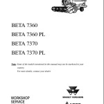 Massey Ferguson 7360 to 7370PL BETA Workshop Service Manual LA327301010M