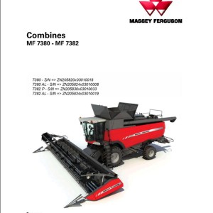 Massey Ferguson 7380 7380AL 7382P 7382AL Operators Manual D3117100M5