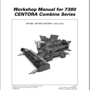 Massey Ferguson 7380 CENTORA Series Workshop Manual D3117800M2