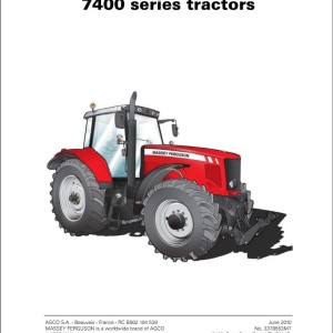 Massey Ferguson 7465 to 7499 Workshop Service Manual
