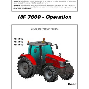 Massey Ferguson 7615 7616 7618 Dyna-6 Operation Manual