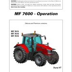 Massey Ferguson 7615 7616 7618 Dyna-VT Operation Manual