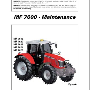 Massey Ferguson 7619 to 7626 Dyna-6 Maintenance Manual 4373853M2