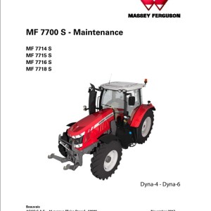 Massey Ferguson 7714S 7715S 7716S 7718S Dyna 4 6 Operation Manual