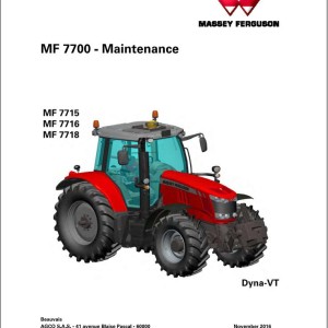 Massey Ferguson 7715 7716 7718 Dyna-VT Operation Manual