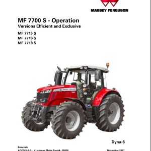 Massey Ferguson 7715S 7716S 7718S Dyna-6 Operation Manual