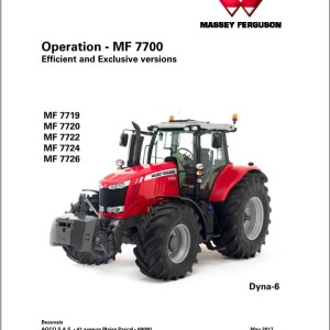 Massey Ferguson 7719 to 7726 Dyna-6 Operation Maintenance Manual