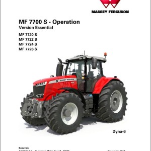 Massey Ferguson 7720S 7722S 7724S 7726S Dyna-6 Operation Manual