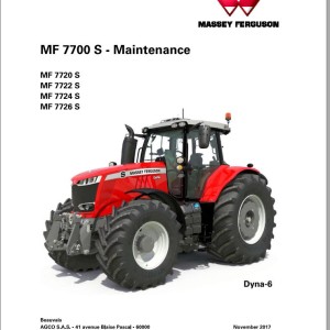 Massey Ferguson 7720S 7722S 7724S 7726S Dyna-6 Operators Manual ACT0032640