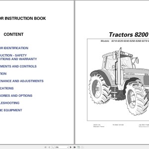 Massey Ferguson 8210 to 8280 Operators Manual 3378344M1