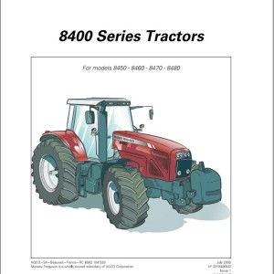 Massey Ferguson 8450 8460 8470 8480 Operators Manual 3378486M2