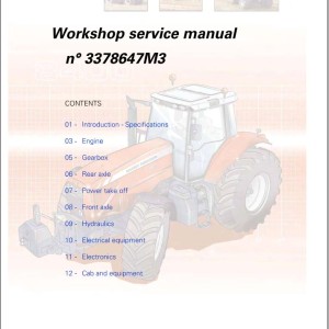 Massey Ferguson 8450 8460 8470 8480 Workshop Service Manual 3378647M3