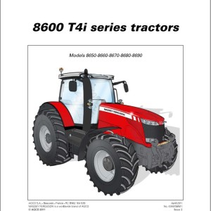 Massey Ferguson 8600 T4i Series Operators Manual 4346786M1