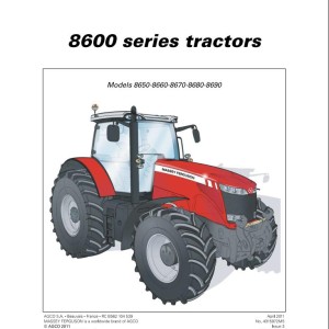 Massey Ferguson 8650 to 8690 Operators Manual 4315972M5