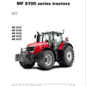 Massey Ferguson 8727 8730 8732 8735 8737 Workshop Service Manual ACT000426C