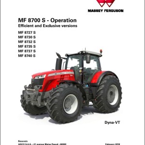 Massey Ferguson 8727S to 8740S Dyna-VT Operators Manual ACT0045040